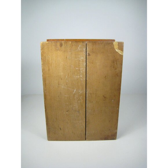 Antique Wooden Box Ornate Metal Hinges Latch Hand Made Crafted Lidded - Picture 15 of 16